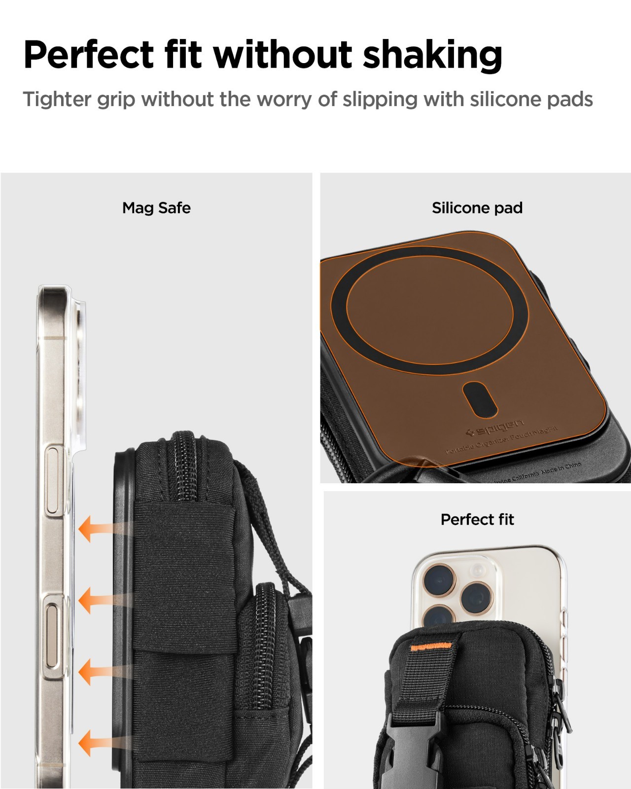 Spigen Snap Zip Pouch | EDC Mini MagSafe Backpack Organizer Card & AirPod Holder