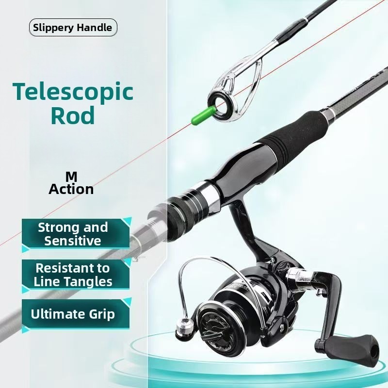For Fixed Spool Reels Telescopic Rod For Backpacking 5-section Telescopic