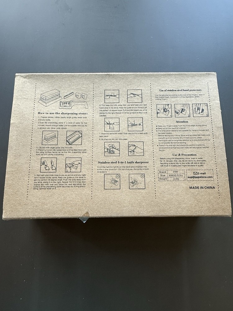 PPP Premium Whetstone Knife Sharpener Kit