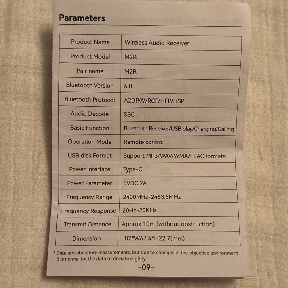 M2R 4 In 1 Bluetooth Wireless Audio Receiver