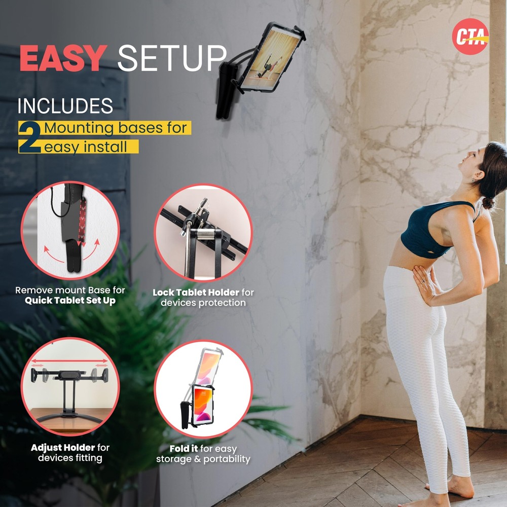 Stand And Wall Mount “ Cta Security 2in1 Multiflex Tablet Stand & Wall Mount Wit