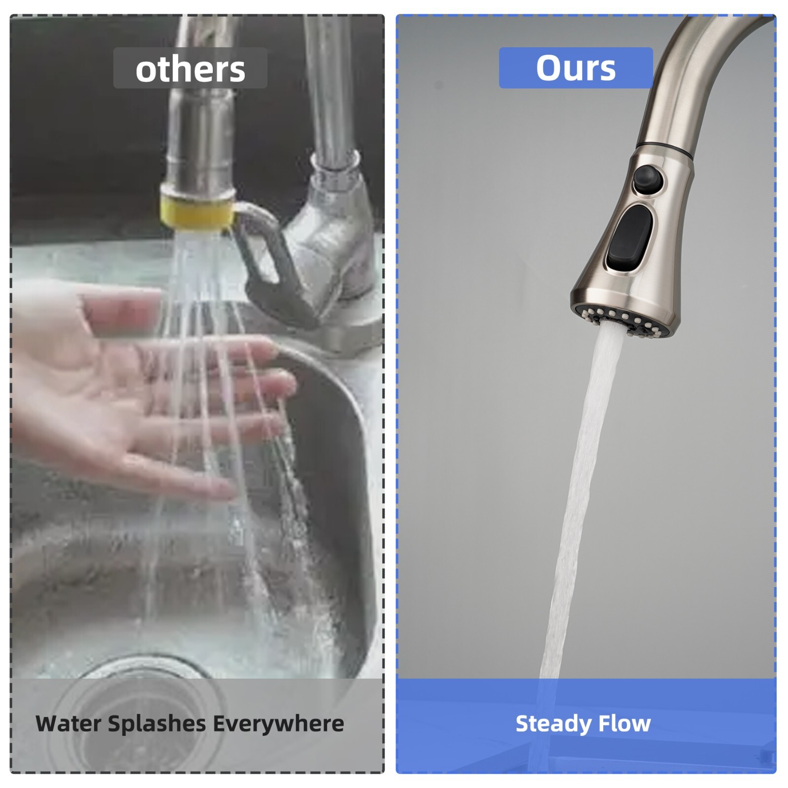 Pull Down Kitchen Faucet Head Replacement Compatible with Moen Delta Faucets US