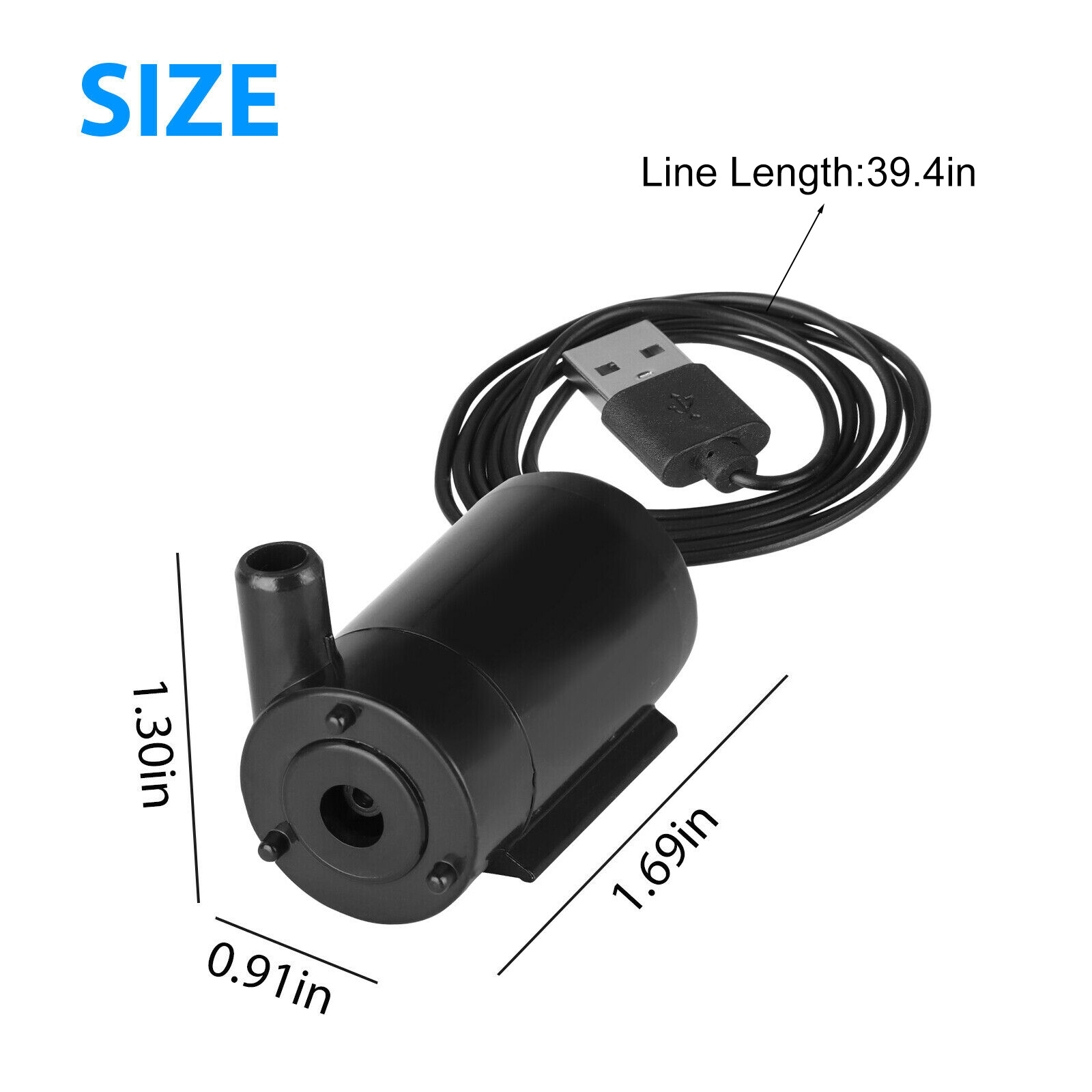 USB 5V Mini Mute Submersible Water Pump for Garden Fountain