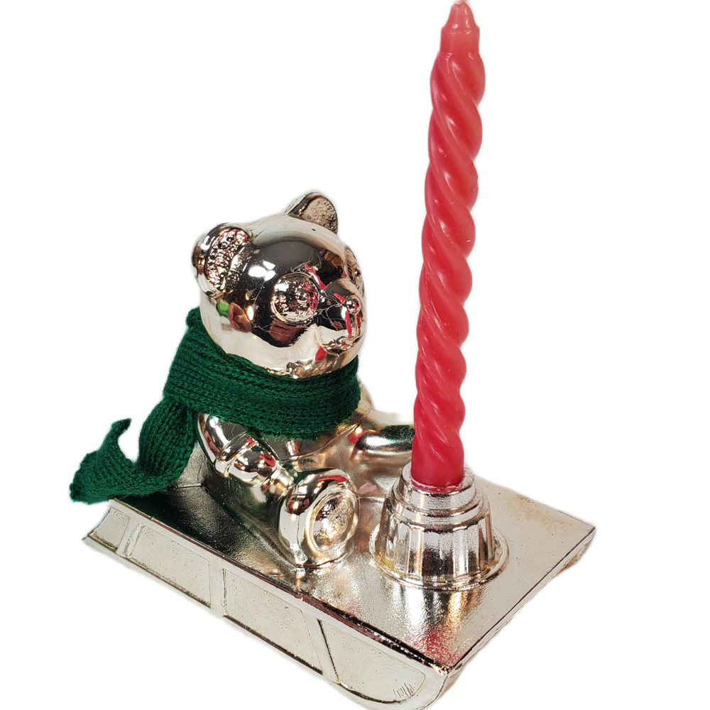 Silverplate Panda Bear Candle Light by William A Rogers