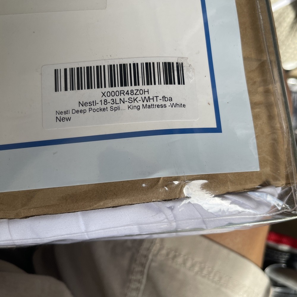 Nestl Split King Sheets Set 5-Piece White