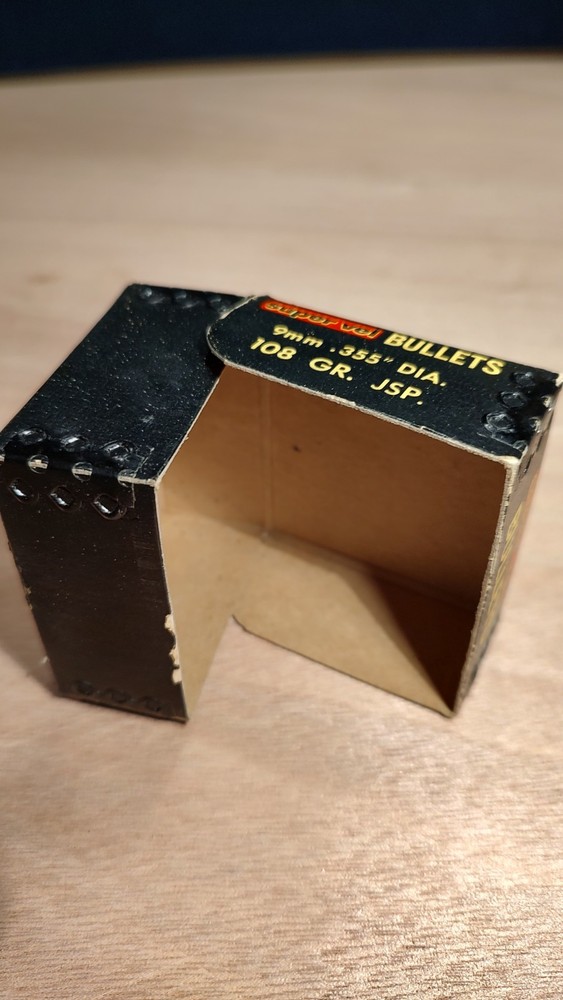 Vintage Super Vel Bullets Box / Empty / 9mm