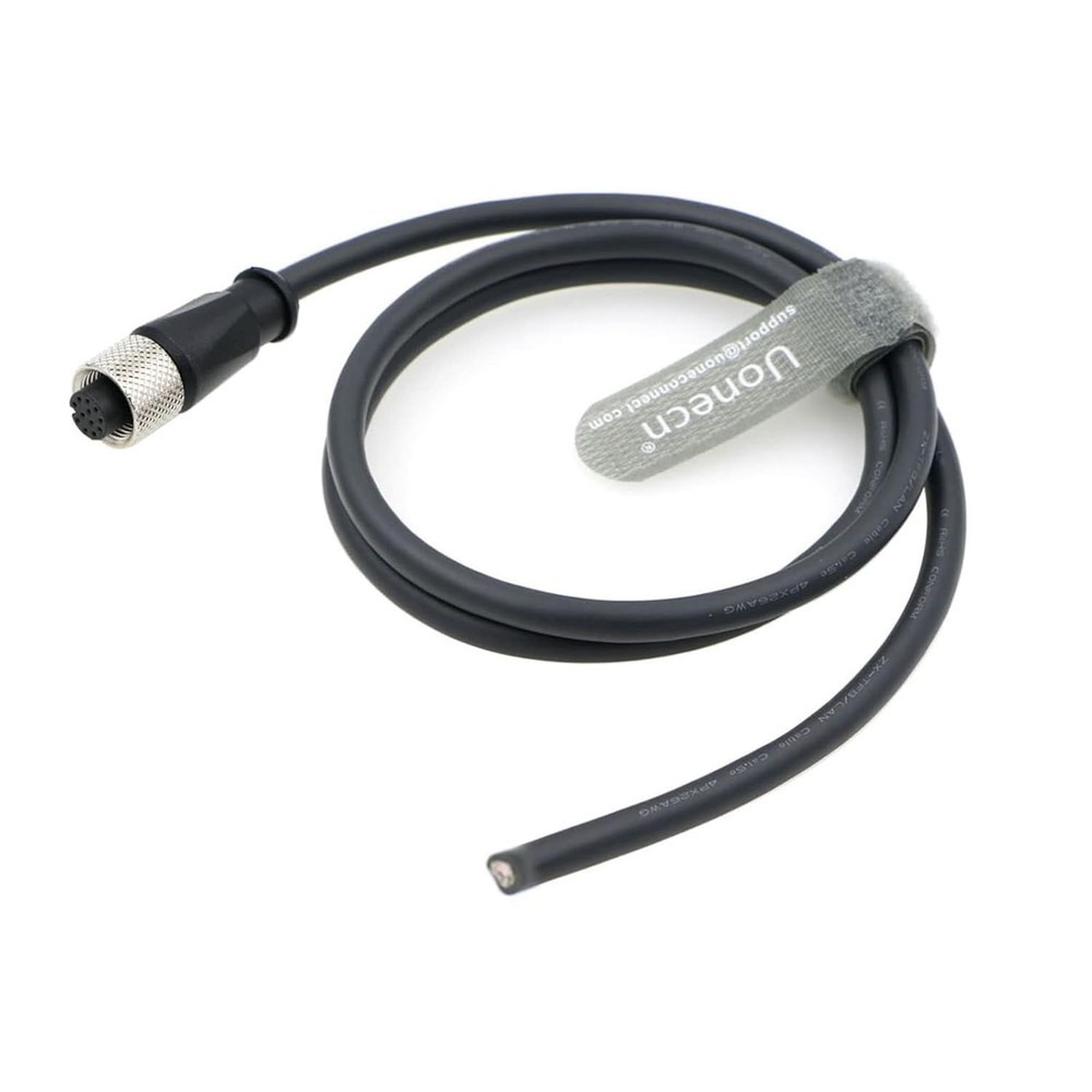 Uonecn M12 ACode 12Pin Female toOpenFlying Leads DataMan 260 Reader Serial Cable