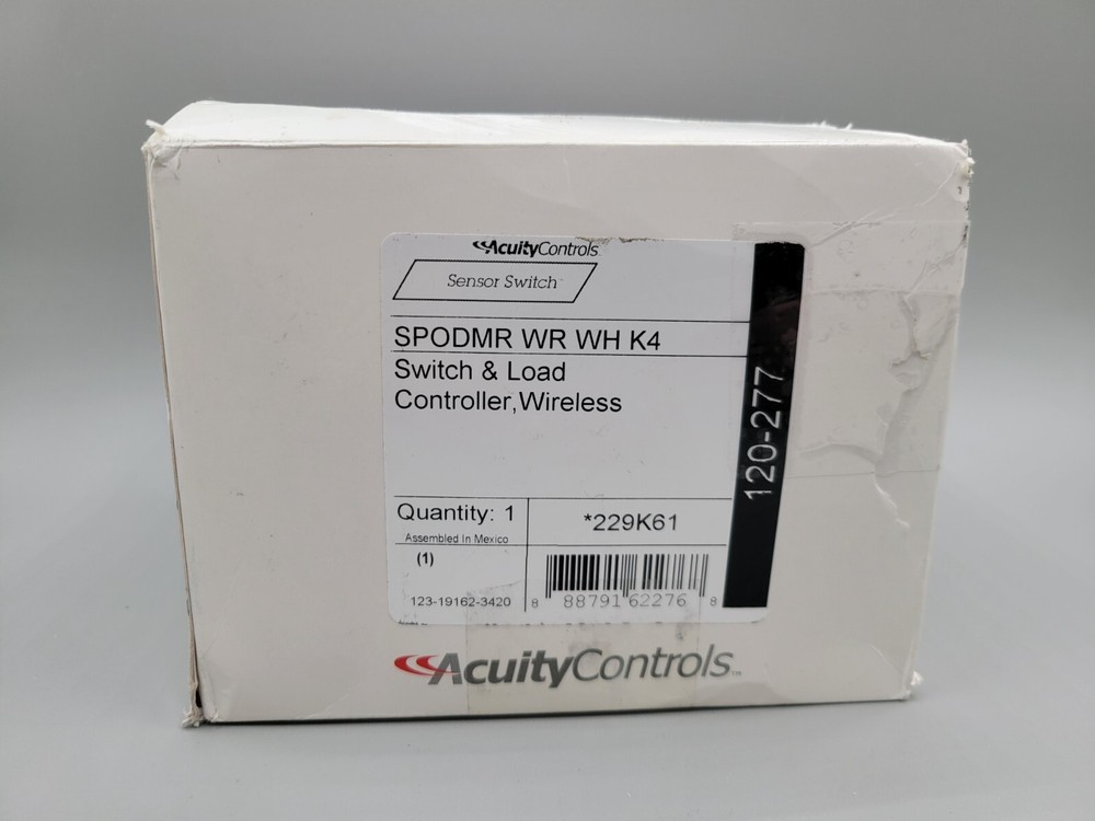 New Acuity SPODMR WR WH K4 Wall Switch & Load Occupancy Controller Kit Wireless