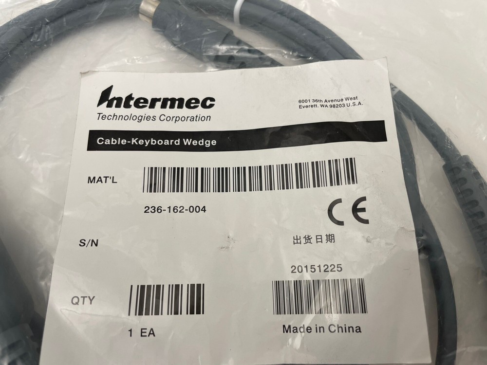 Intermec 1EA Cable Keyboard Wedge 236-162-004 New