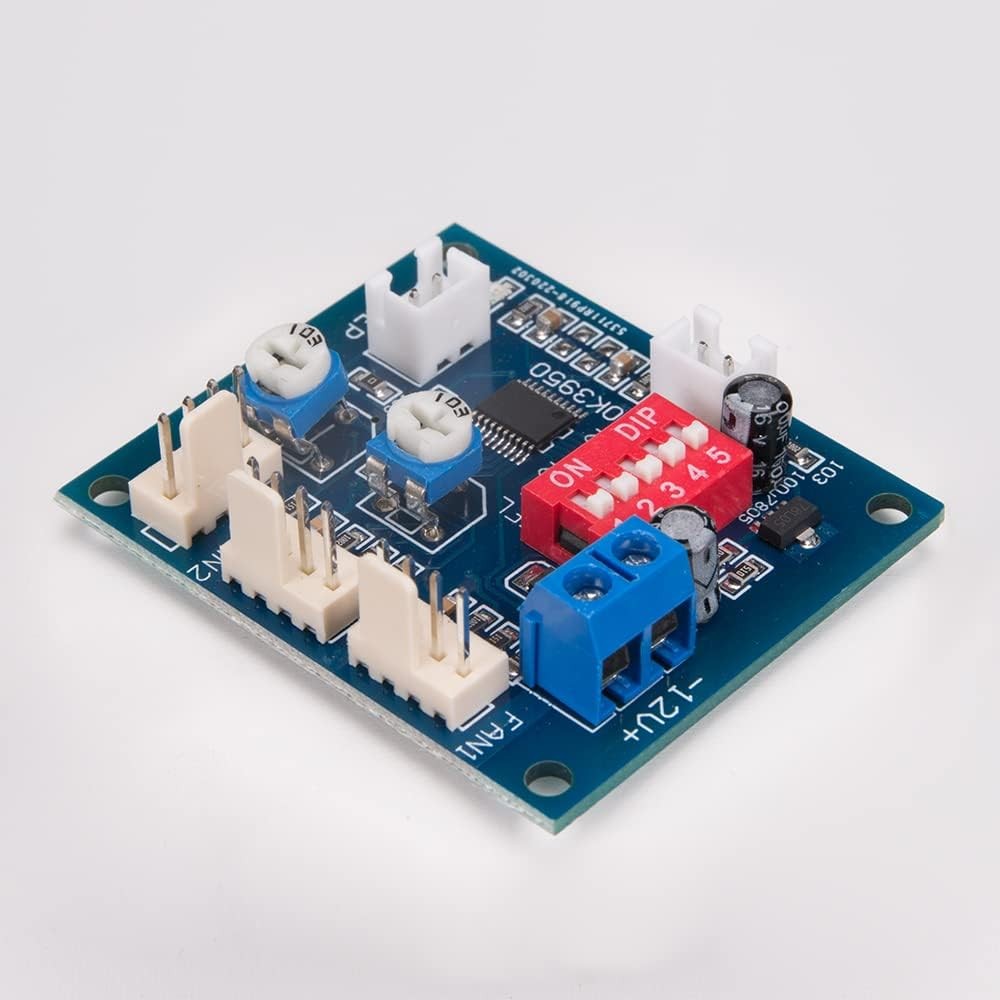 2PCS DC 12V 4 Wire PWM PC CPU Fan Temperature Control Speed Controller blue