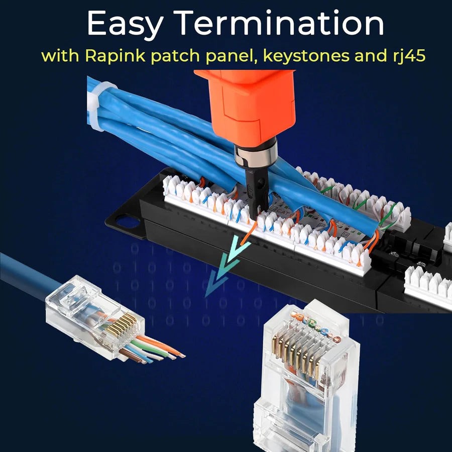 1000' Cat6 Ethernet Blue Bulk Network Cable 23AWG 600Mhz UL Bare Solid Copper