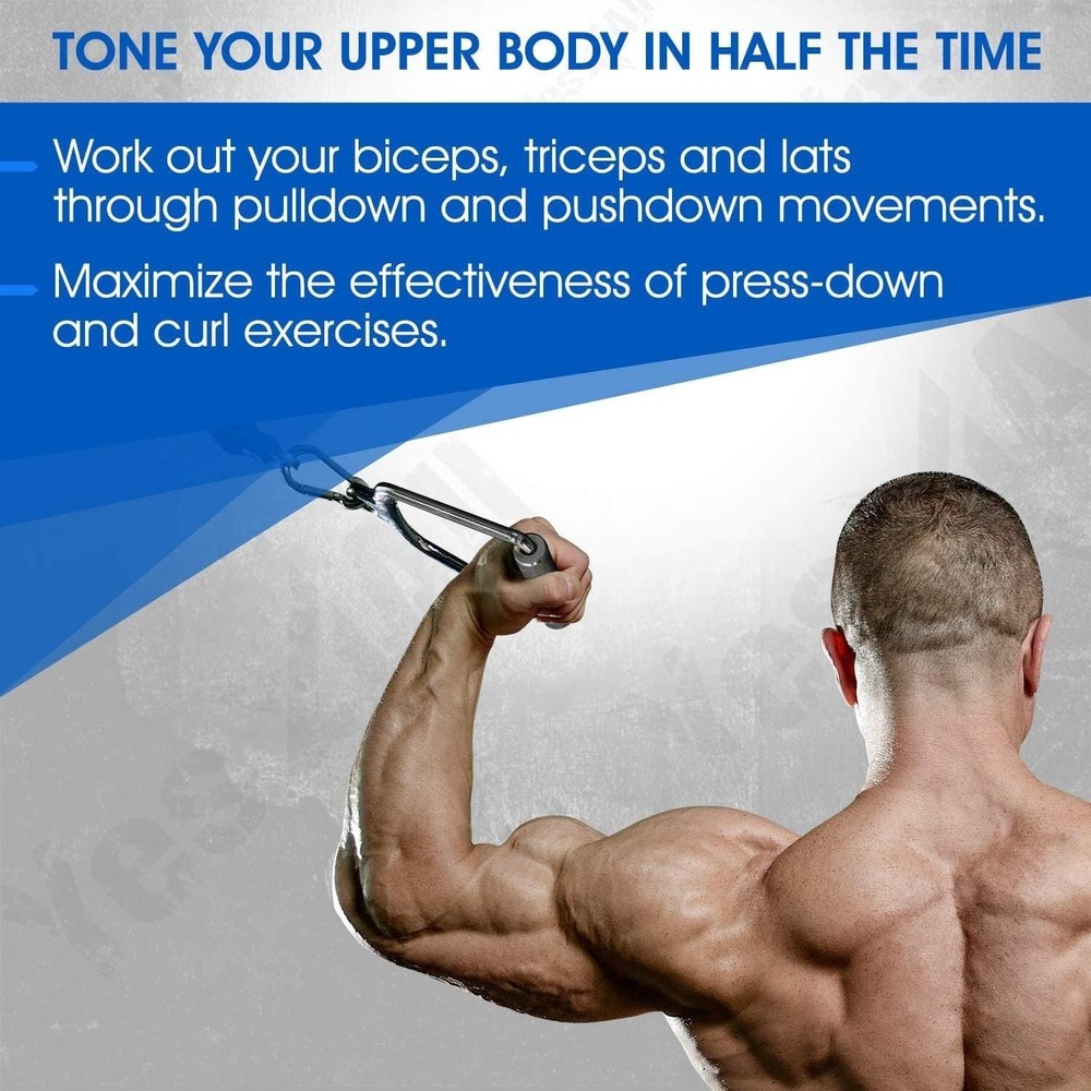 Multi-Functional Cable Machine Attachments - Double D Handle & Tricep Rope