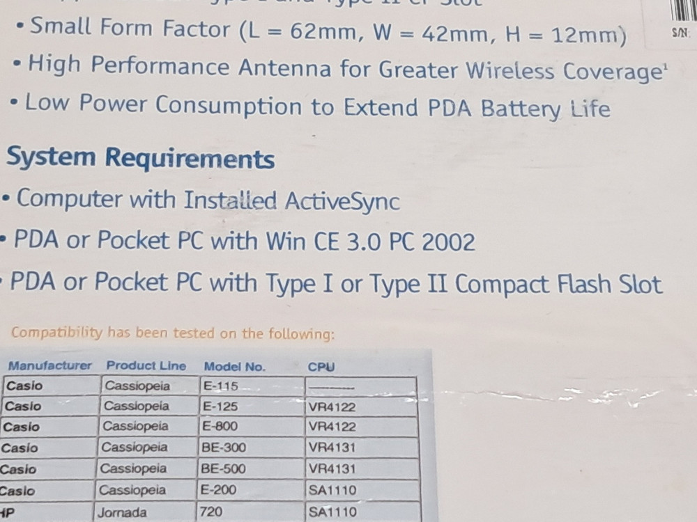 D-Link Wireless Wi-Fi CompactFlash 802.11b Adapter (DCF-660W)