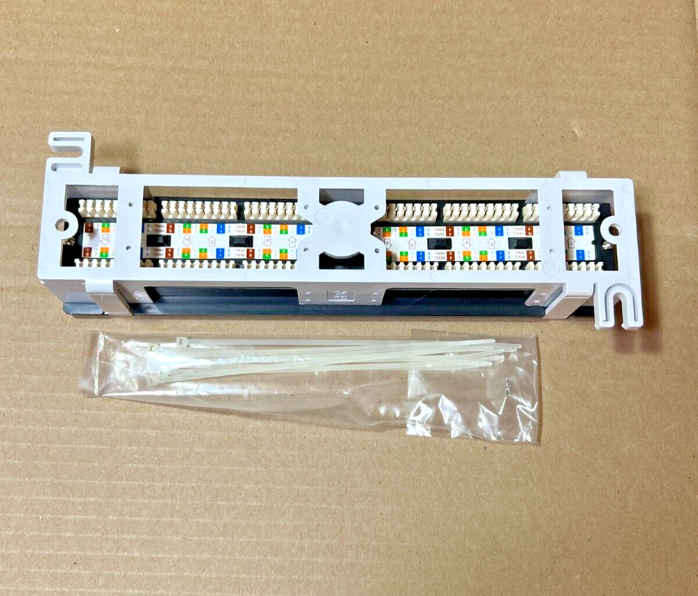 Gold X 12-Port Cat5e Cat5 Vertical Patch Panel Network Ethernet Wall Mount [C1]