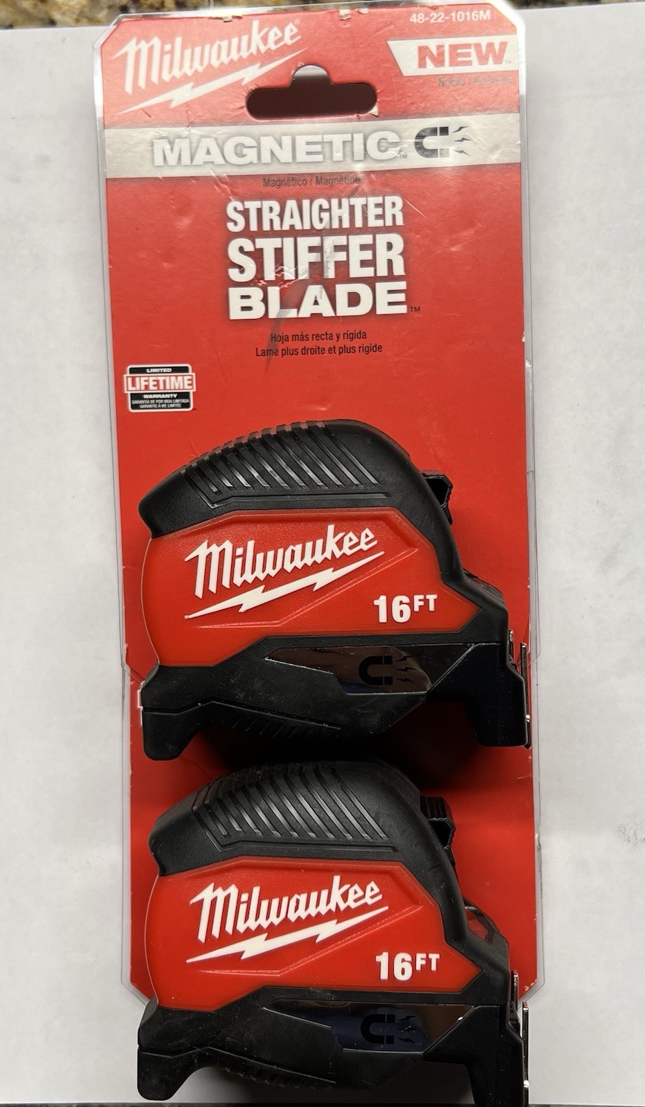 Milwaukee Tool 48-22-1016M 16Ft Wide Blade Magnetic Tape Measure (2 each)