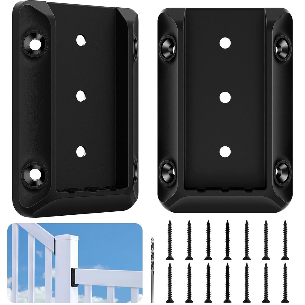 Nylon Deck Railing Brackets with Screws and Drill Bit