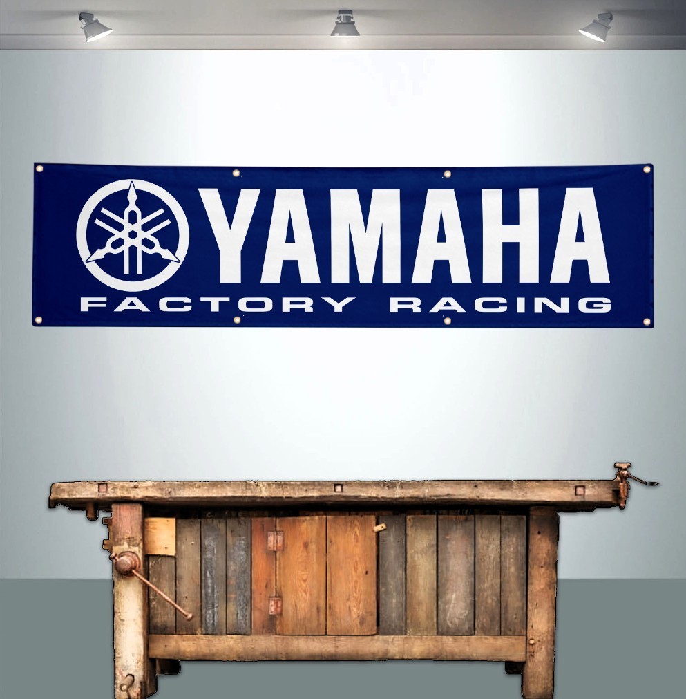 YAMAHA FACTORY RACING 2' X 8' BANNER FLAG