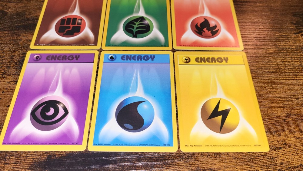 Pokemon Base Set Energy Complete Common Set
