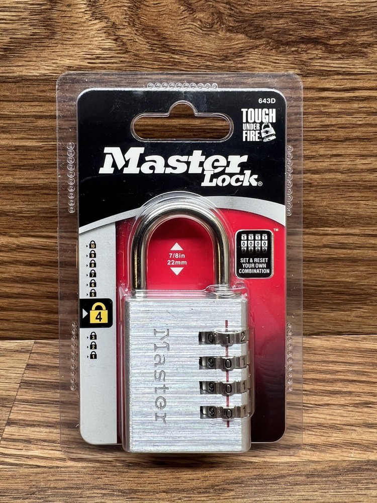 MASTERLOCK Numeric Combination Lock, Set Your Own Combination Padlock, 643D