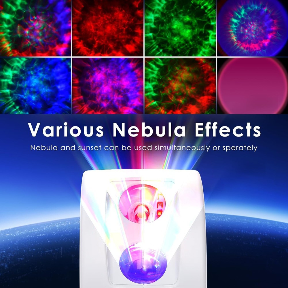 Galaxy Projector for Bedroom, Nebula Galaxy Night Light Projector with Timer ...