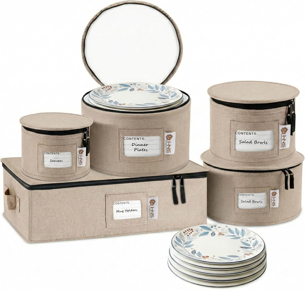 China Storage Hard Shell Containers 5-Piece Set Moving Boxes for Dinnerware, Gla