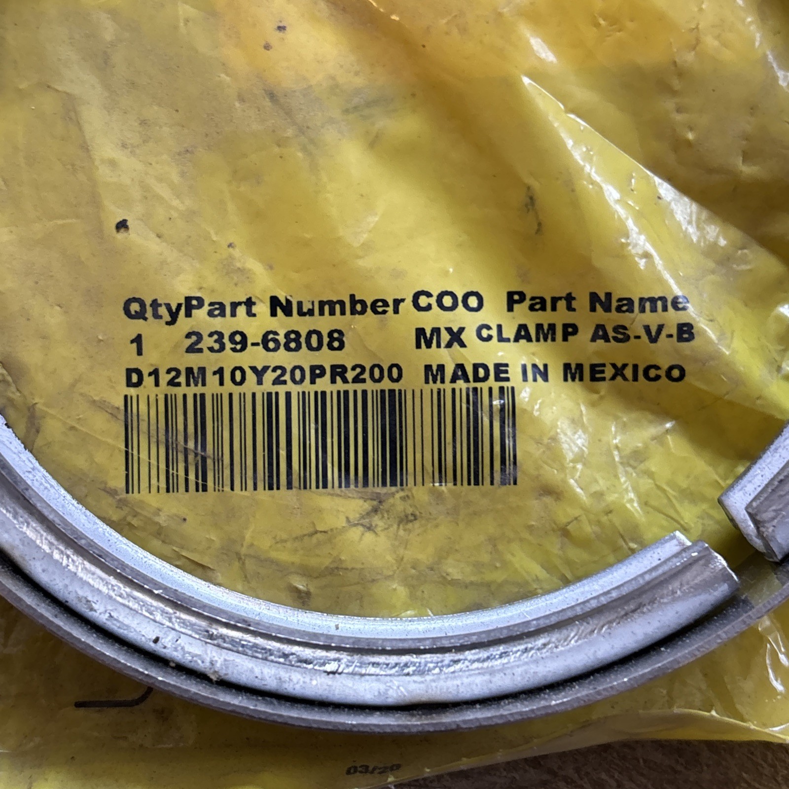 OEM 239-6808 Caterpillar V-Band Clamp 2396808 New