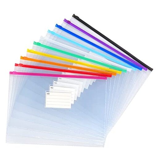 10 Pack Plastic Envelope Poly Zip Envelop Plastic Envelopes Files Zipper A4