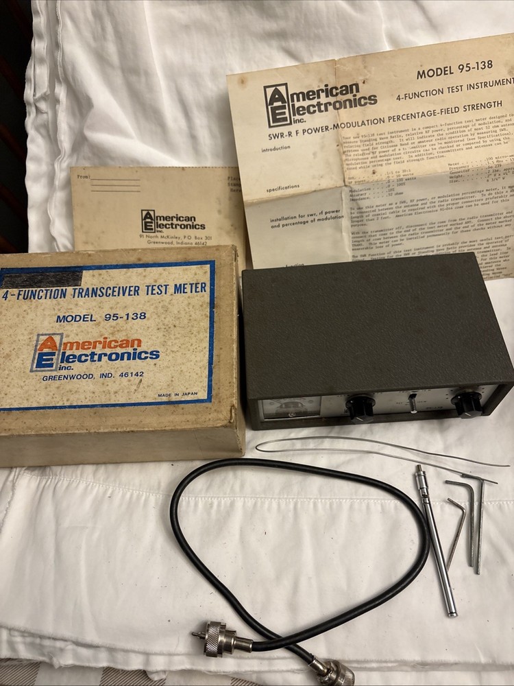 American Electronics 4 Function Transceiver Test Meter model 95-138 Untested