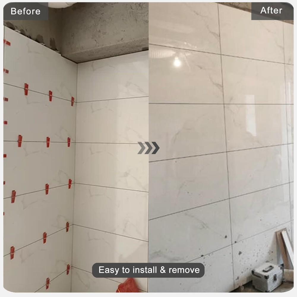 Tile Leveling System 2500pcs 1/16" Tile leveler Spacers Clips Tile Installati...