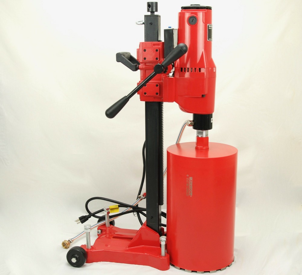 10Z1RB BLUEROCK ® CONCRETE CORE DRILL 2 SPEED W/ ROLLING BASE STAND + 2 BITS