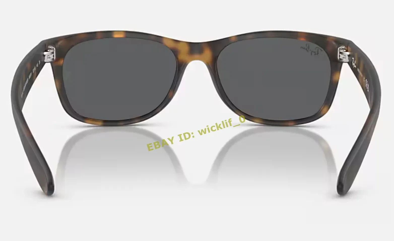 Ray-Ban RB2132 New Wayfarer 865/B1 55mm Matte Havana Sunglasses Dark Grey Lens