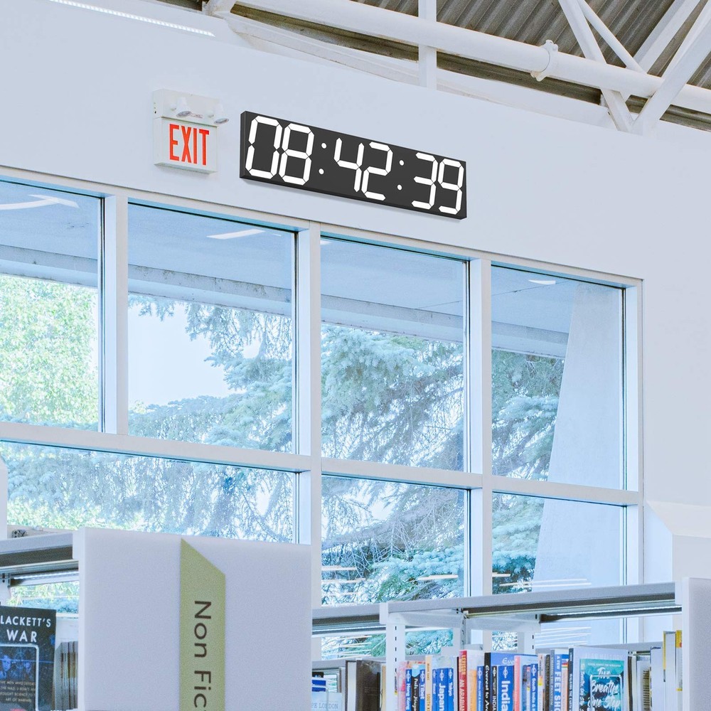 Digital Wall Clock, Oversize Led Digital Clock with Auto Dimmer, Huge Countdo...