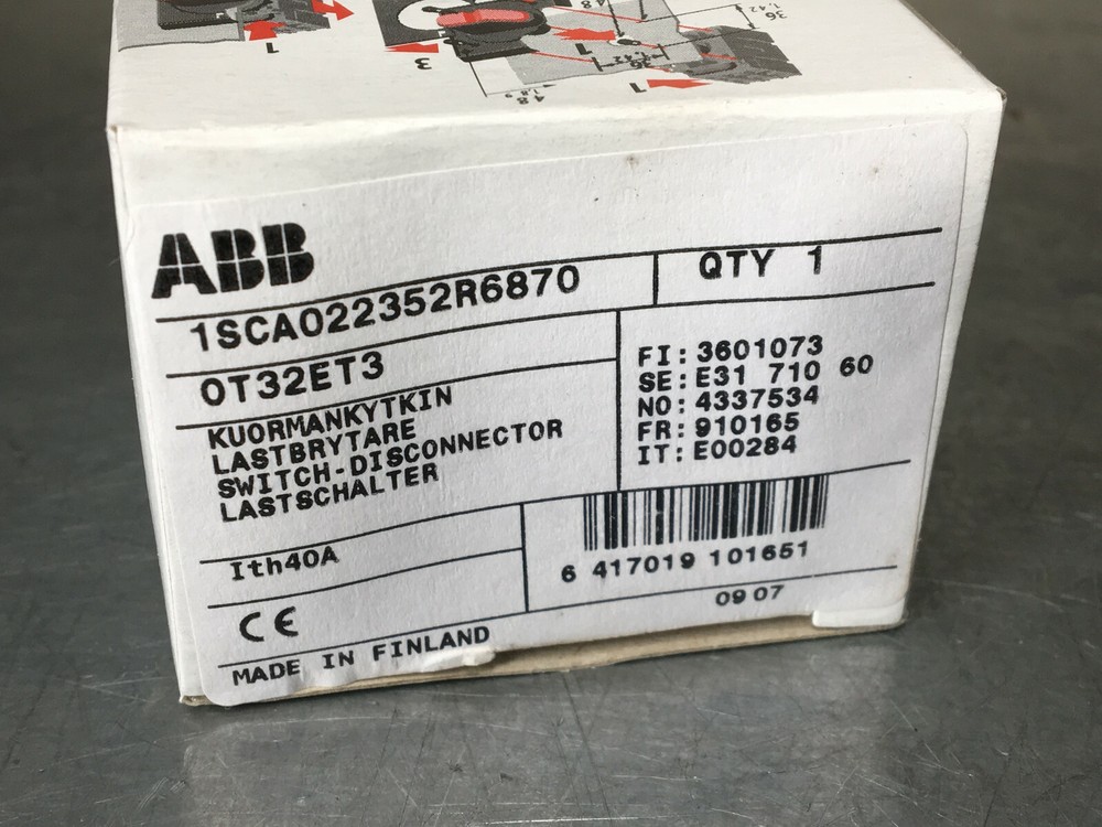 ABB OT32ET3 Open Disconnect Switch Line Series