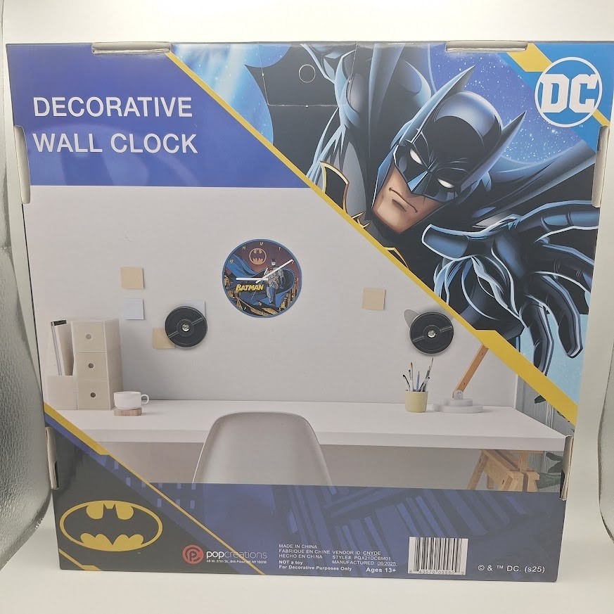 Batman Comic Style 12" Analog Wall Clock DC Comics Decorative Home Decor