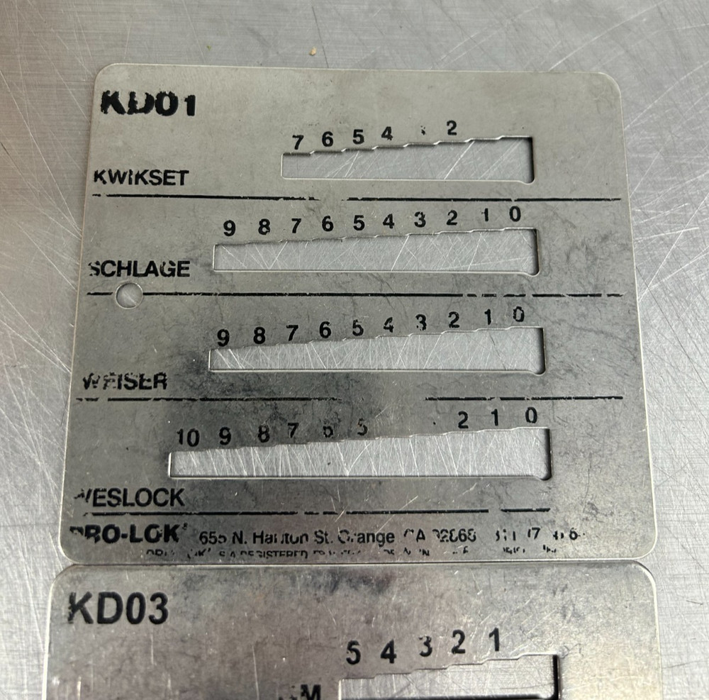 Pro-Lok Pin Key Decoder - Model: KD01 & KD03 - GM - FORD - CHRYSLER