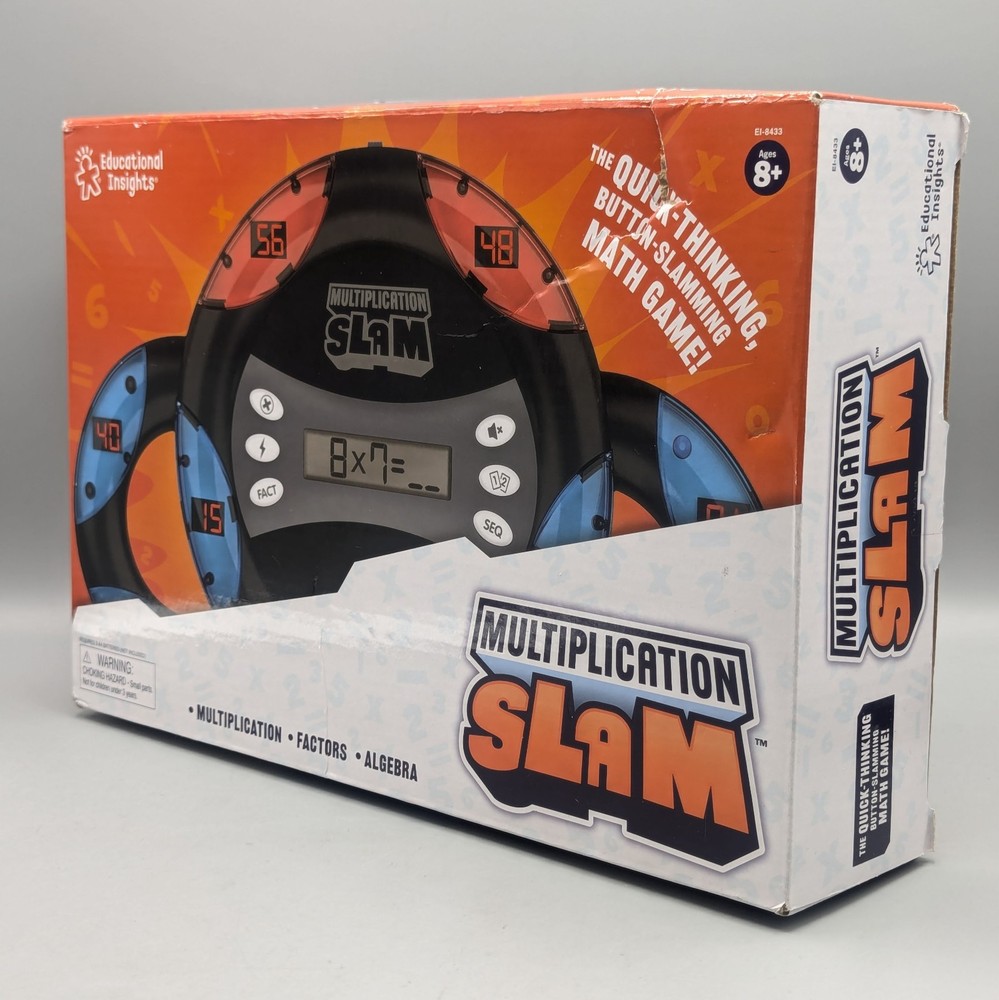 Educational Insights Multiplication Slam Handheld Electronic Math Game Ages 8+