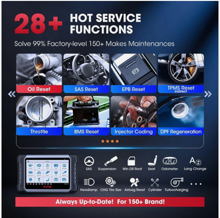 2026 Autel MaxiCOM MK808S Bidirectional Car Diagnostic Scanner Tool Key Coding