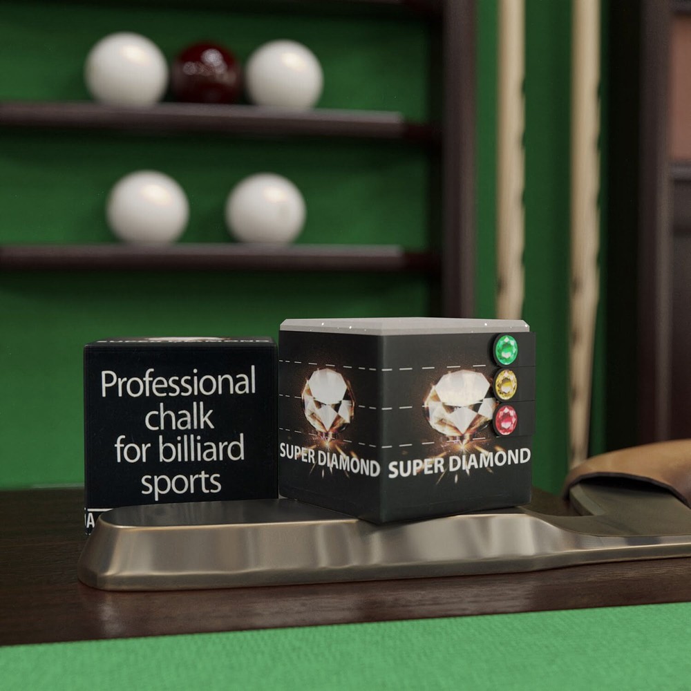 SUPER DIAMOND Pool / Billiard CHALK - GREY