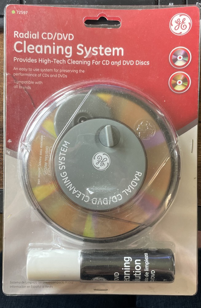 New! GE Radial CD/DVD Cleaning System