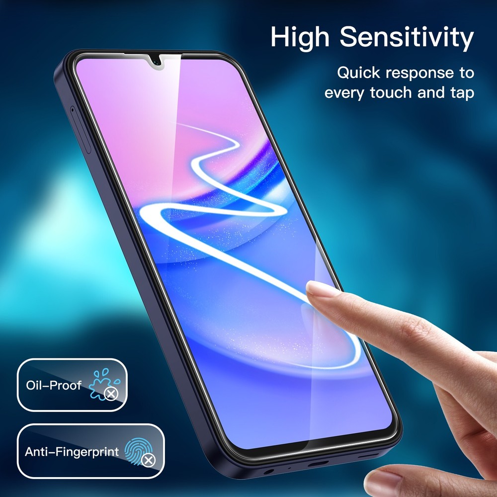 JETech Screen Protector for Samsung Galaxy A15 with Camera Lens Protector