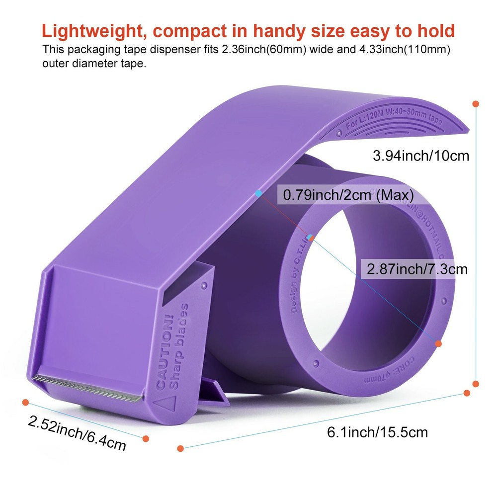 LINCO Handheld Packaging Tape Dispenser - Purple