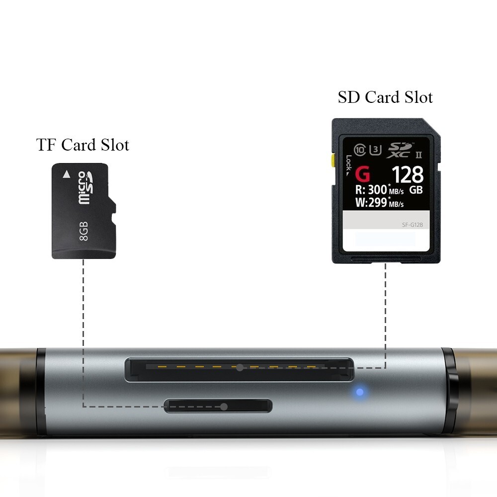 USB A USB C to TF SD Card Reader Writer OTG Adapter USB 3.0 Memory Card Reader