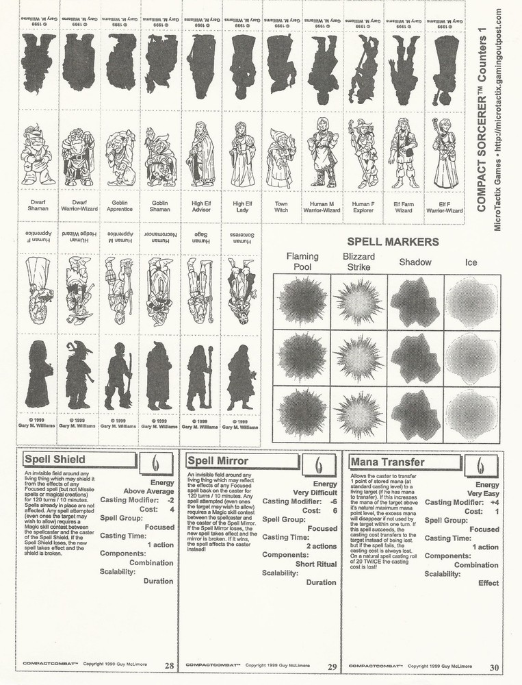 Compact Combat - Compact Sorcerer Magical Combat Expansion Set Microtactix FS