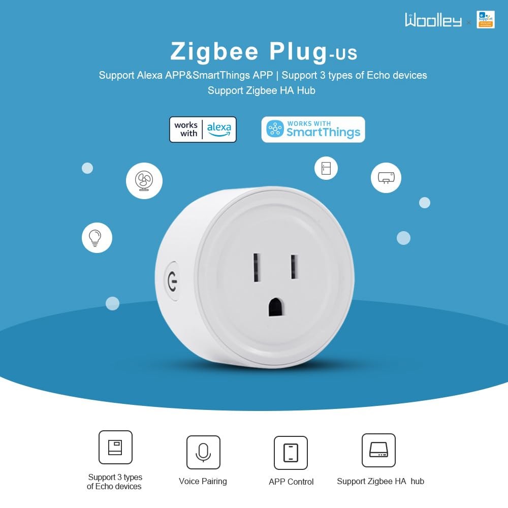 2 Pack WiFi Smart Plug with Remote Control Timer for Alexa and Google Home