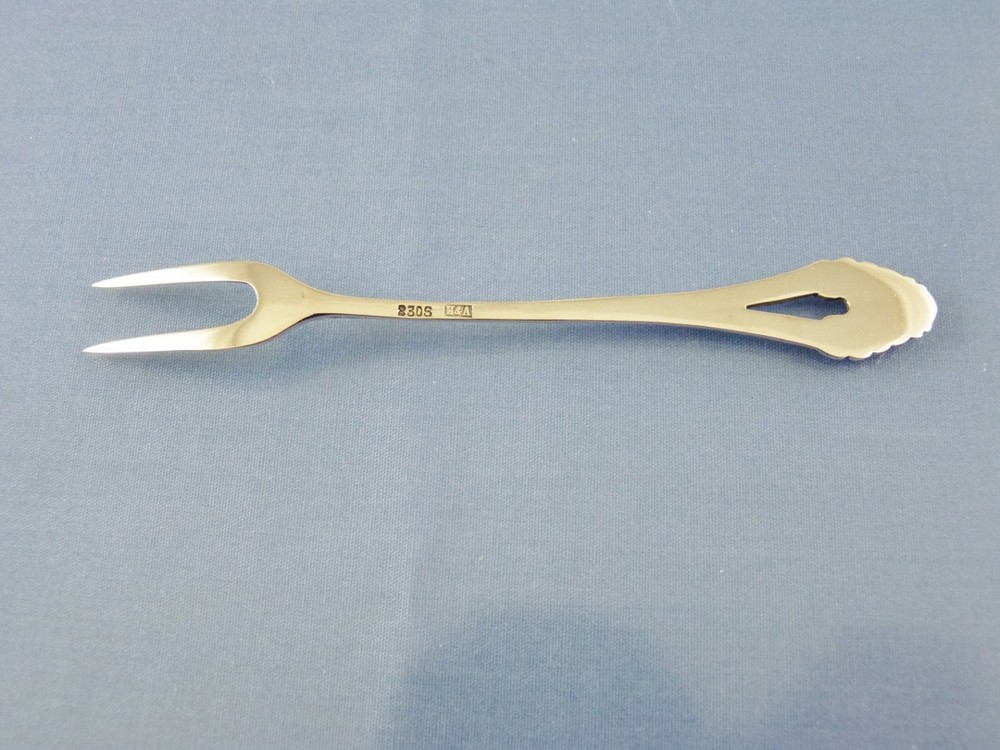 unknown HORS D'OEUVRE FORK .830 SILVER BY NORWAY MAKER H&A