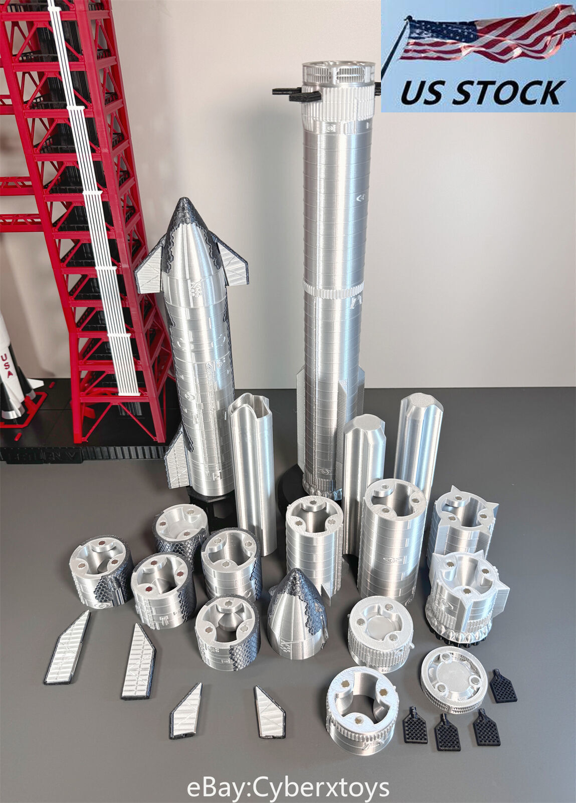 1:200 SpaceX Starship Rocket Model Magnetic Attraction Assemble Decompres