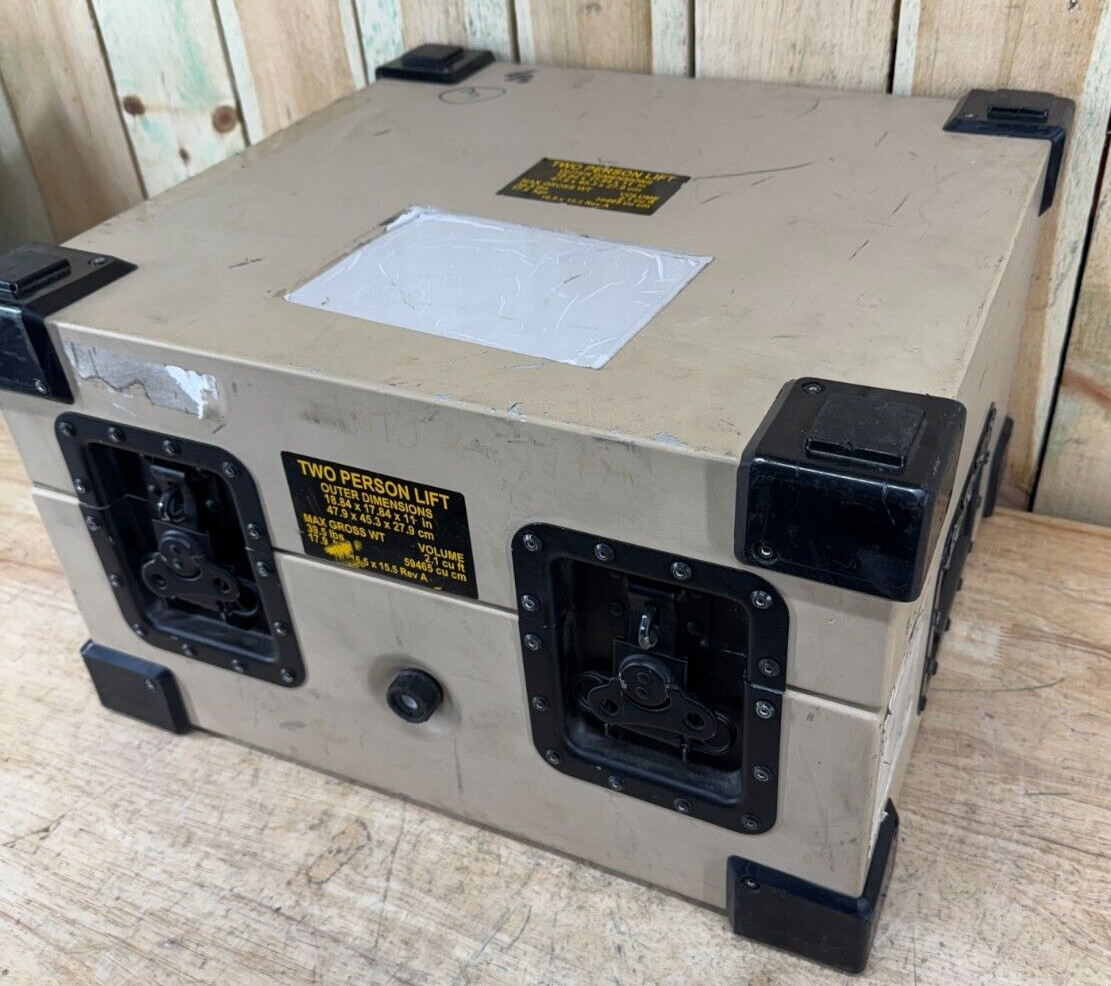 PSI Case 19x18x11" Metal Tan Military Waterproof Storage Container Hardigg