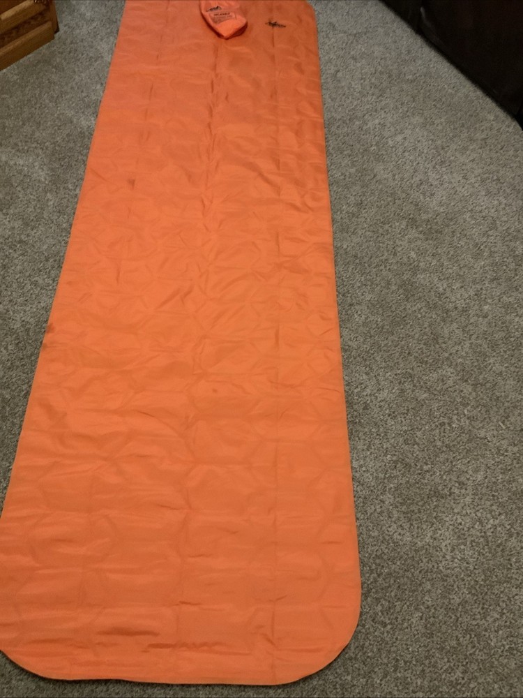 NEW Cascade Mountain Tech Inflatable Sleeping Pad Orange Lightweight Camping Pad