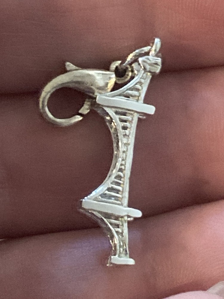 Sterling Golden Gate Bridge charm