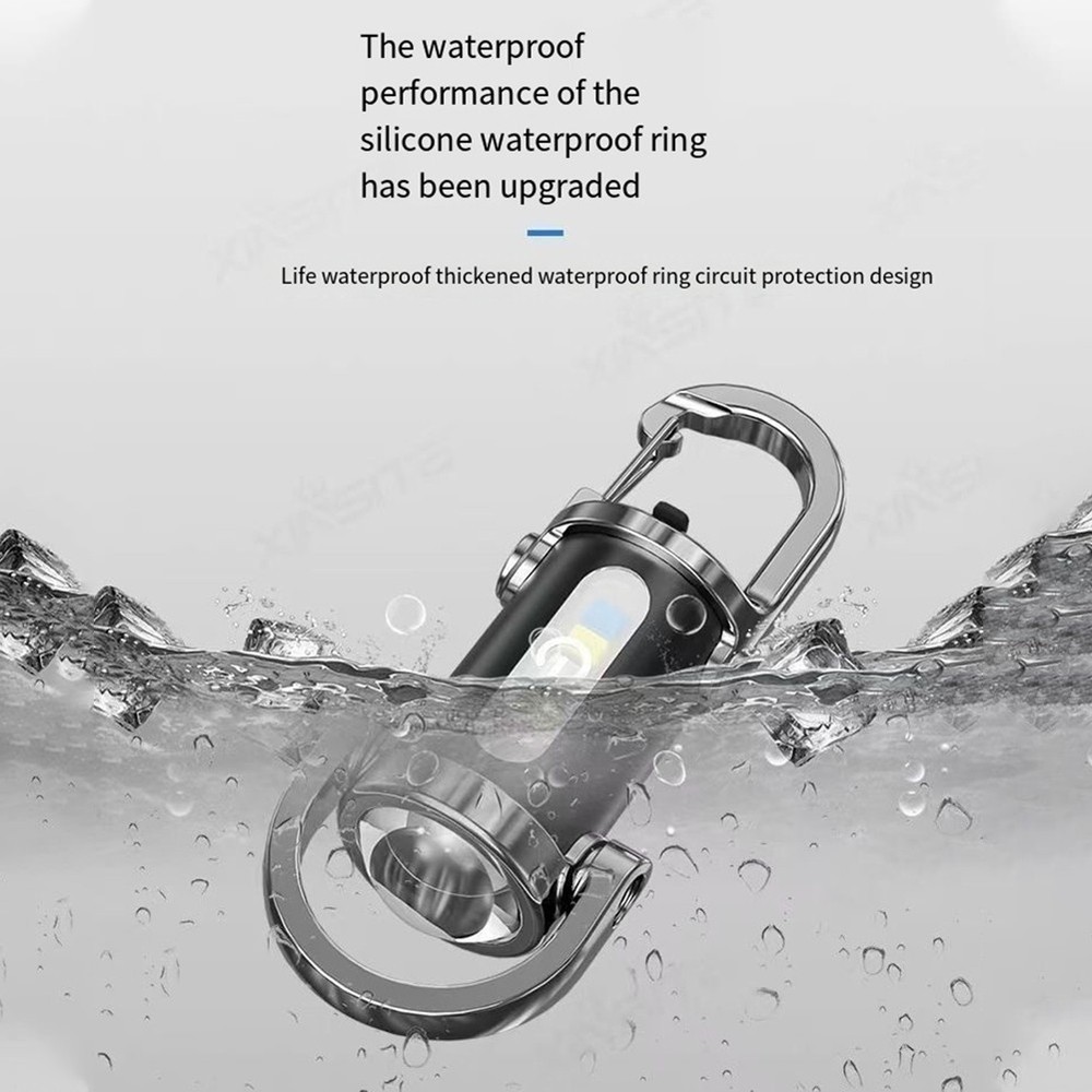 For Outdoor Mini Keychain Flashlight With USB Power Bank Functionality